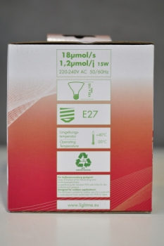 LightME LED Pflanzenlampe PAR38 E27 15 Watt
